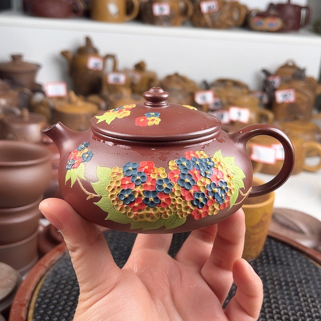 紫泥茶壶宜兴紫砂