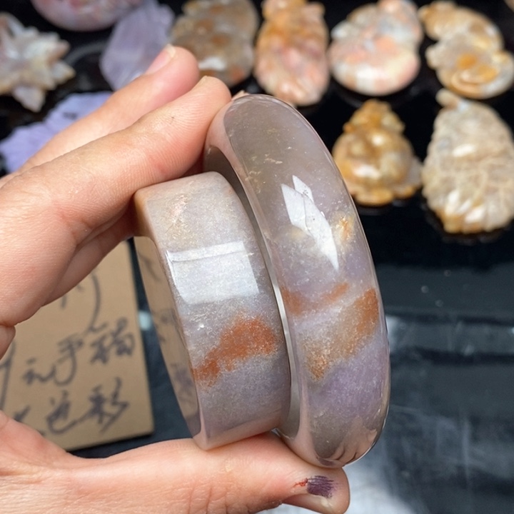 硅化珊瑚（珊瑚玉）手镯未镶嵌54