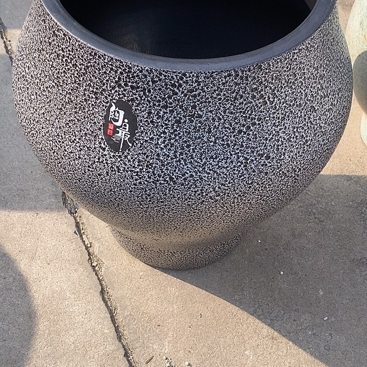 紫砂花盆口28高度39瑕疵橄榄