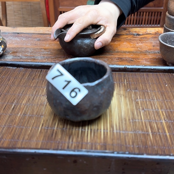 纯手工制作粗陶茶具