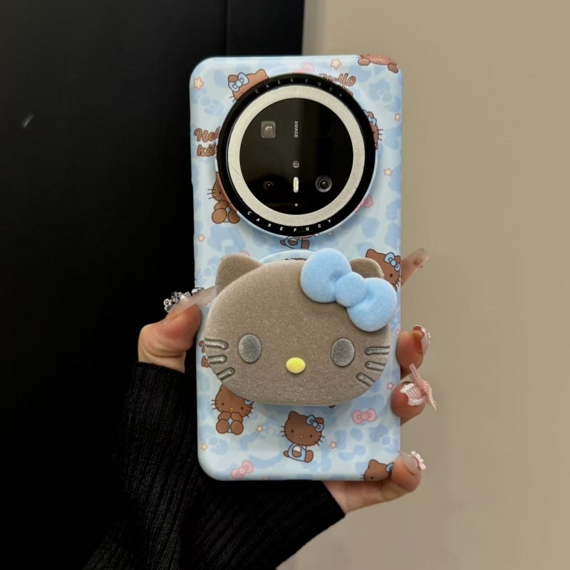 适用华为mate70pro手机壳苹果16pro韩系蓝黑皮猫咪豹纹字母mate60