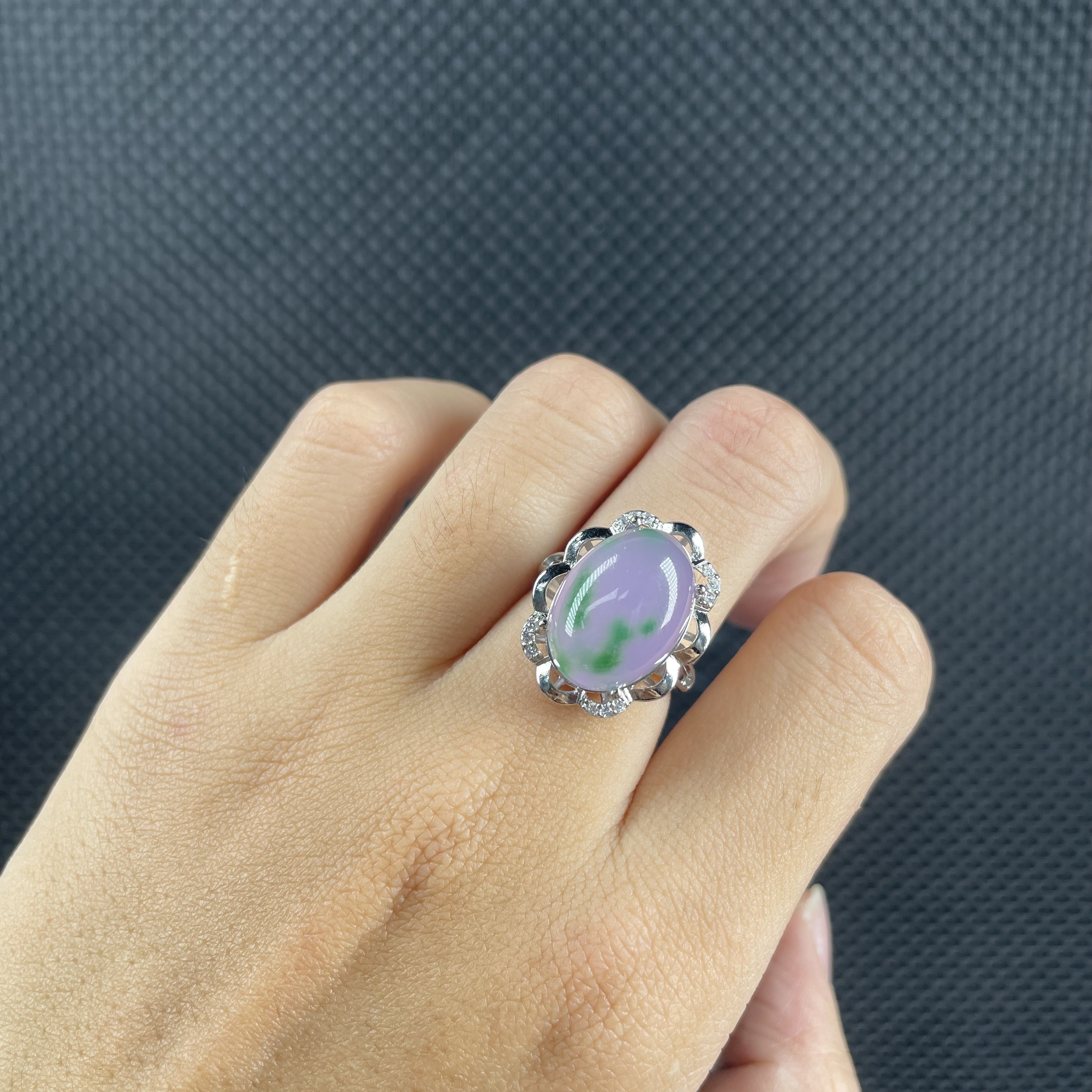 【小哥严选】c647紫绿戒指妈妈时尚百搭女款F