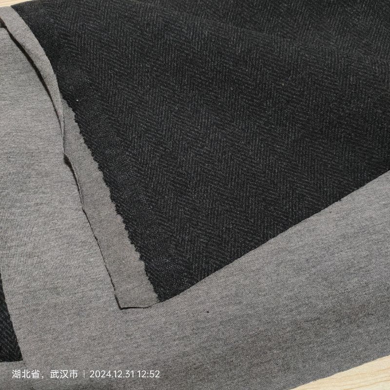 高档水洗小羊绒面料秋冬柔软抗皱保暖西装休闲西裤阔腿直筒裤布料