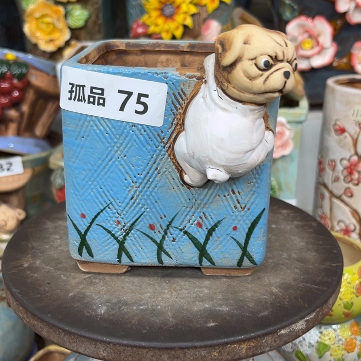 紫砂花盆粗陶材质多肉花盆