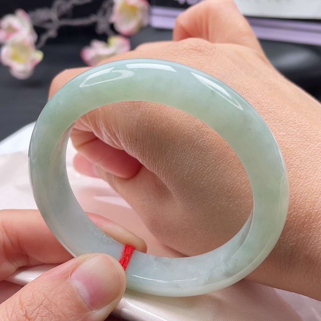 翡翠未镶嵌手镯正圈14