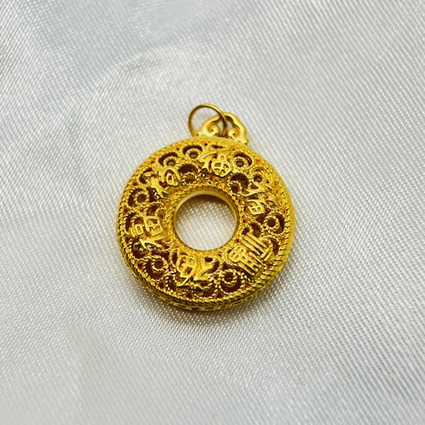 足金饰品/福字平安扣/0.89/1B5B1325/h