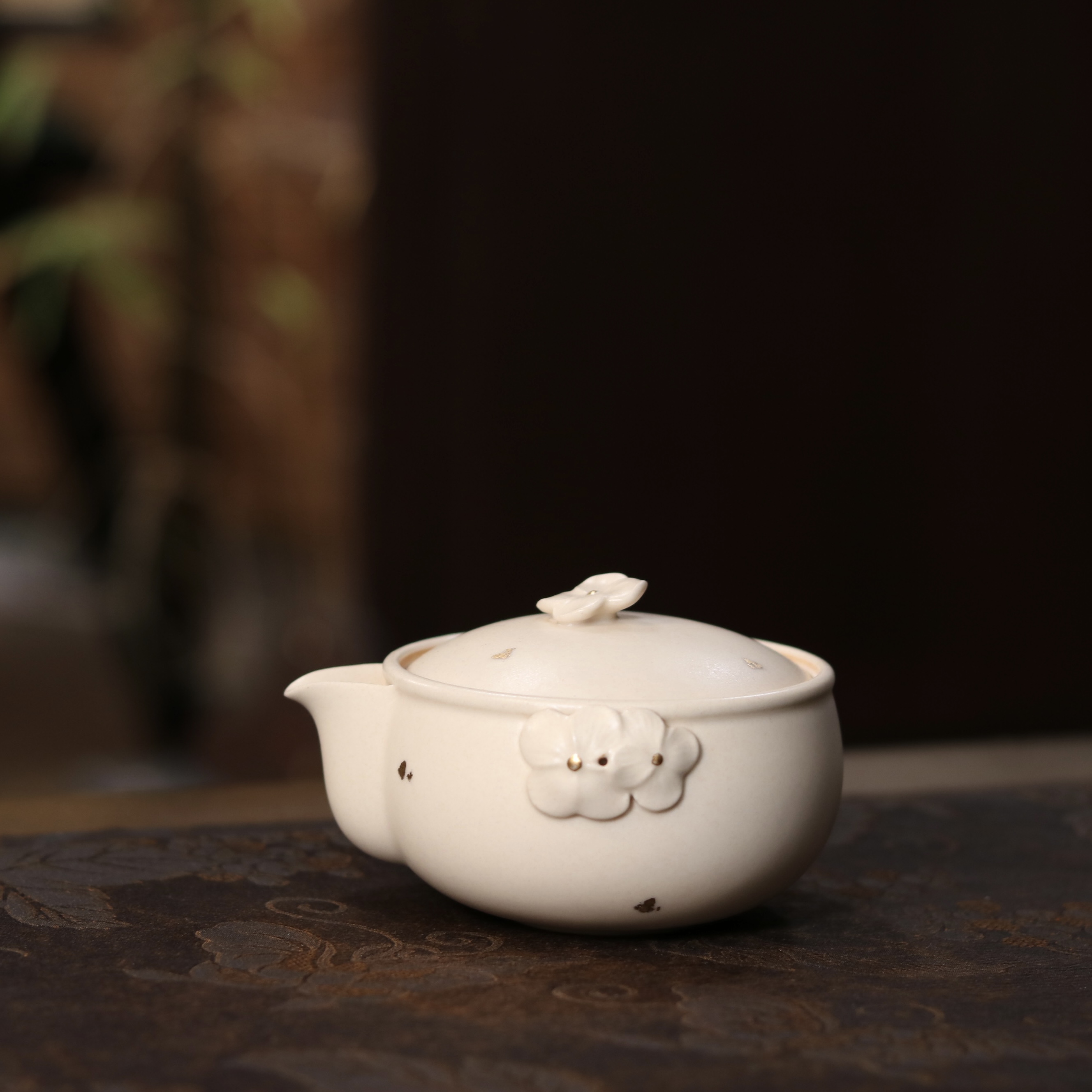 了物 景德镇手工素宣釉洒金望春壶手抓宝瓶茶壶 120cc