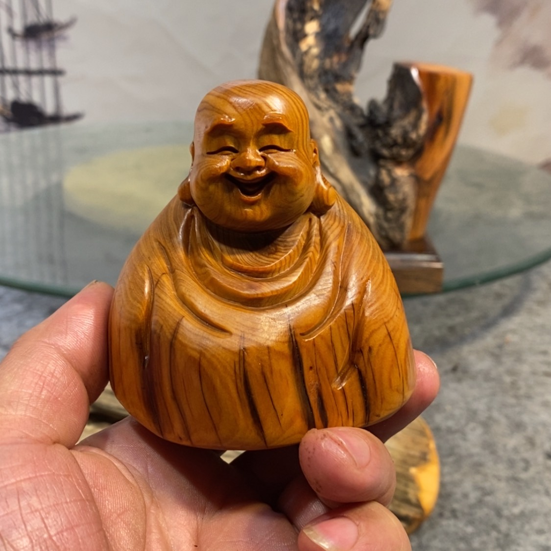 【闪购商品】柏木（崖柏）根雕木雕工艺品摆件家居买十送一手把件