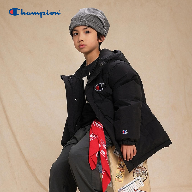 【儿童节礼物】Champion冠军童冬季时尚宽松日常羽绒服24SY01