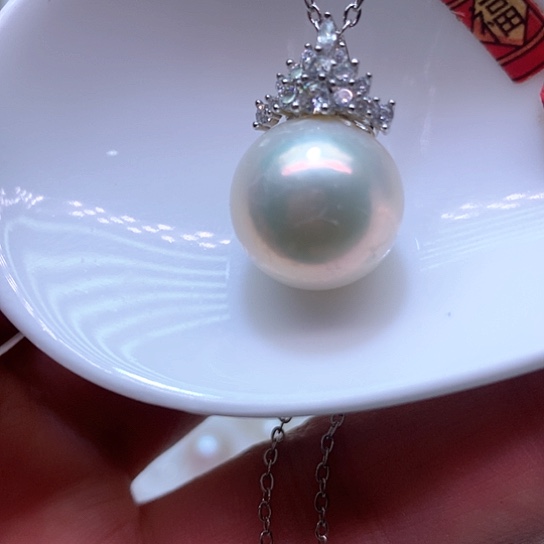 淡水珍珠耳饰银S925镶嵌