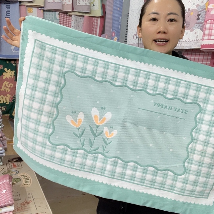 棉特价绿色三朵花