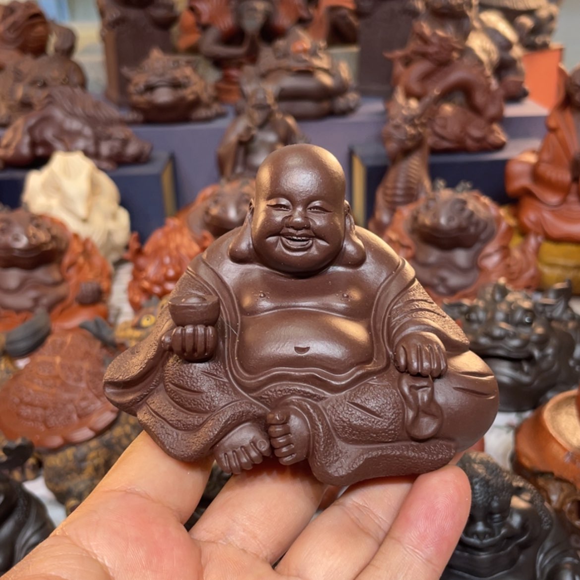 【闪购商品】紫砂茶宠紫泥弥勒