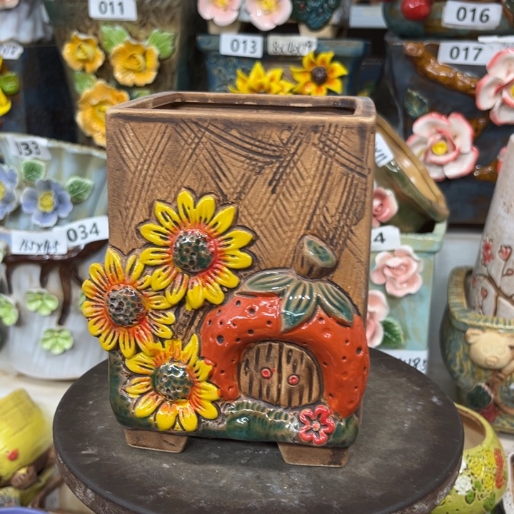 紫砂花盆粗陶材质多肉花盆