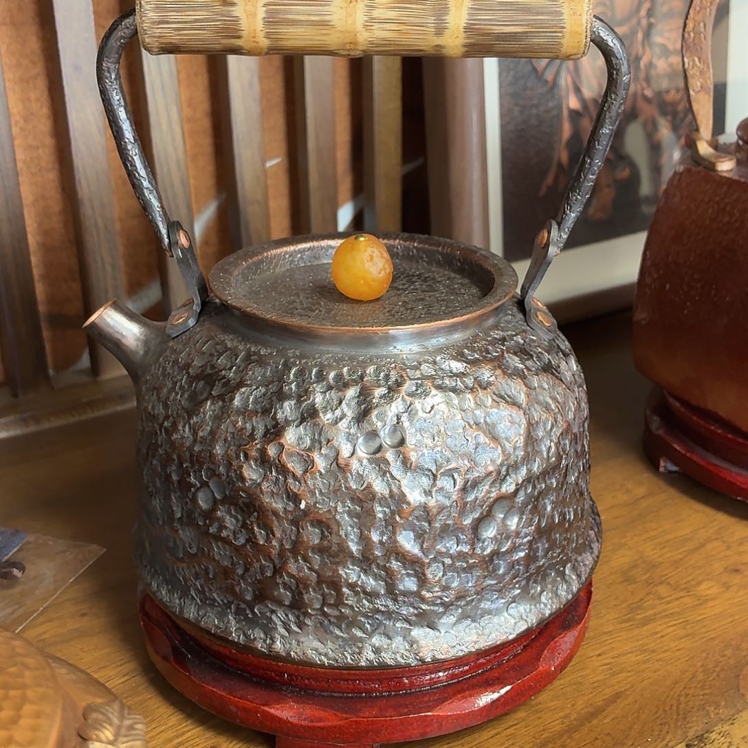 栎***儿石头纹提梁壶纯紫铜大号