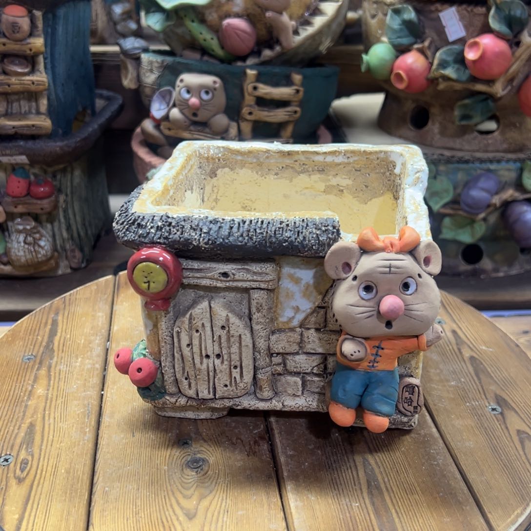 红陶嘻哈多肉花盆