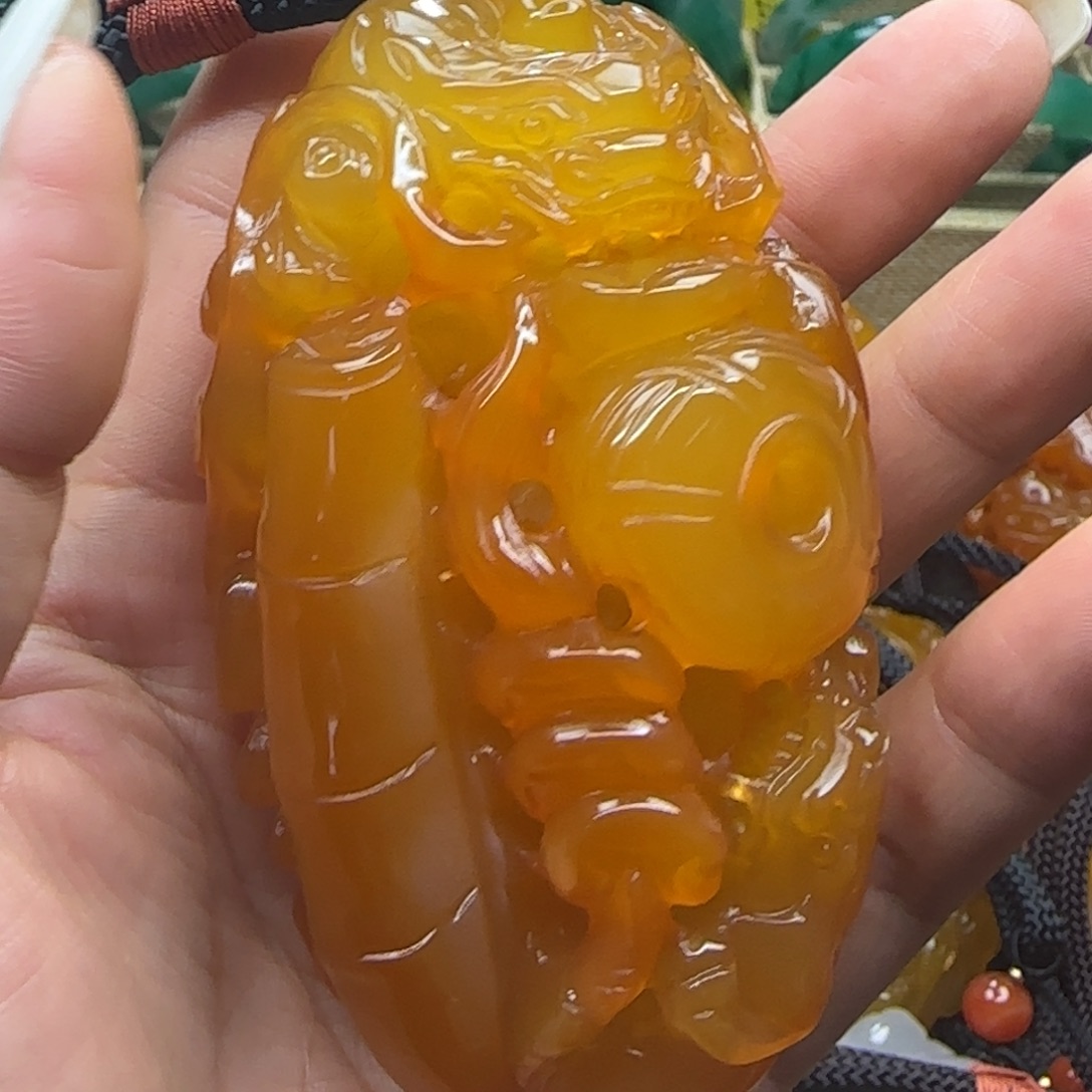 玛瑙/玉髓合金手把件