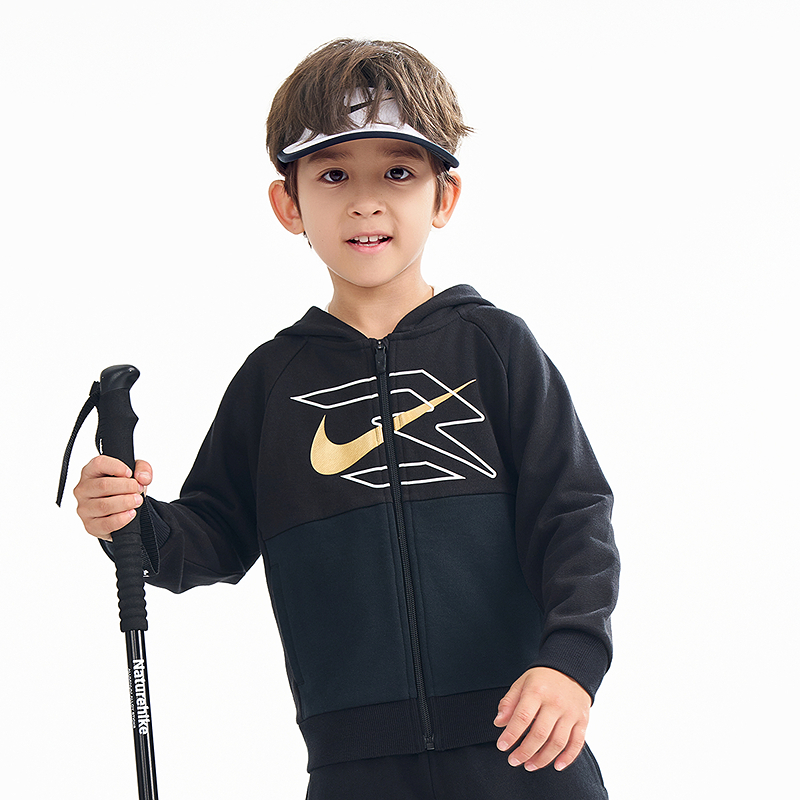 Nike 3BRAND秋季儿童连帽开衫卫衣男女童装休闲卫衣RWB-ZH-1230