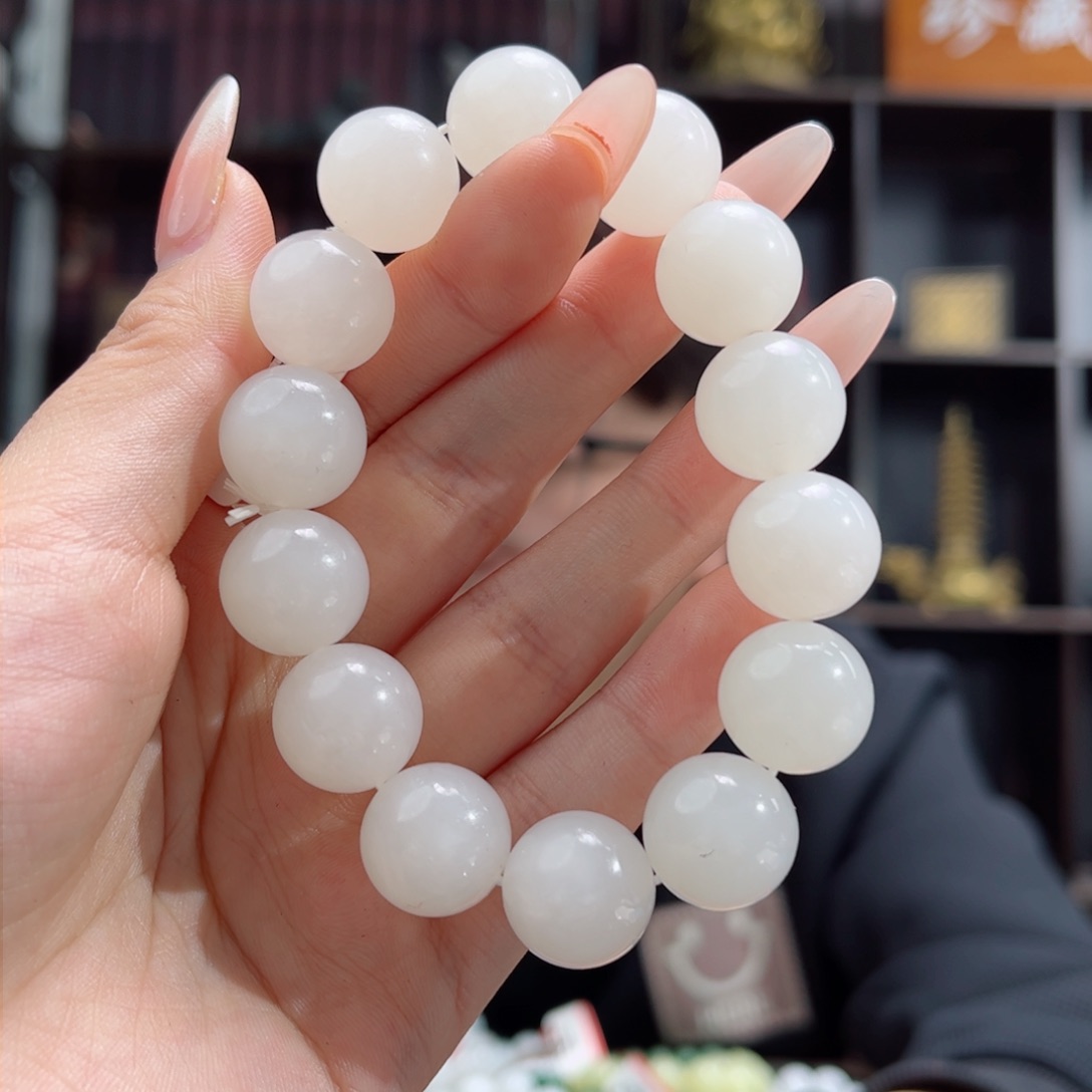 【闪购商品】和田玉手串未镶嵌小***包纯天然05于田15mm