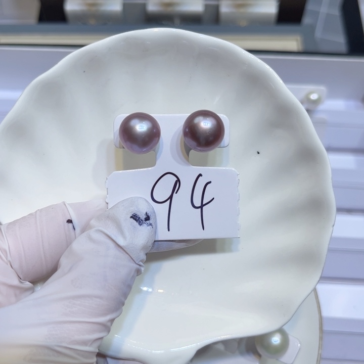 淡水珍珠耳饰银S925镶嵌