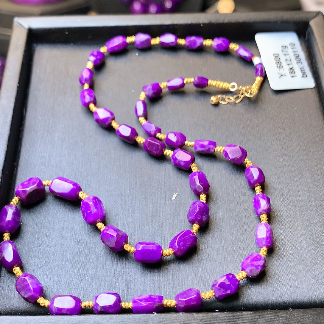 苏纪石（舒俱来）项链18K金镶嵌