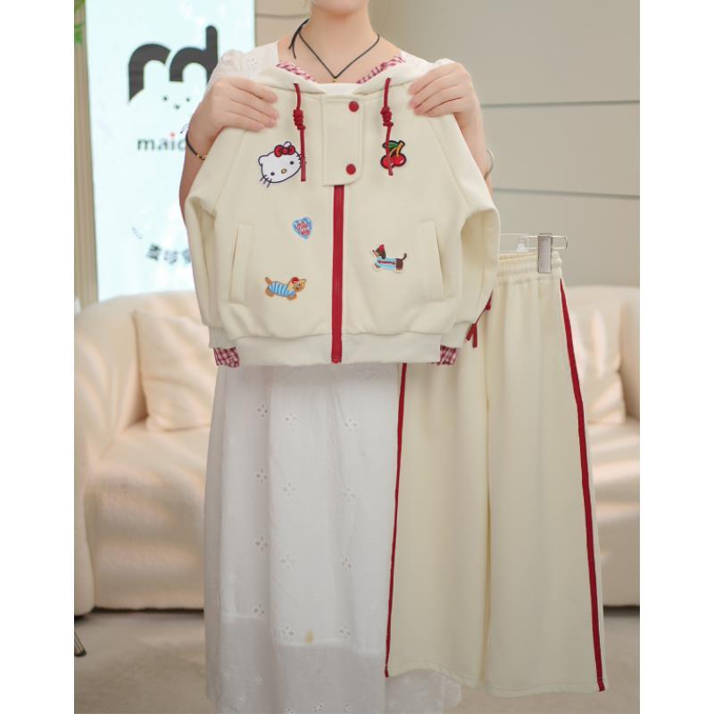 kt猫新款洋气儿童大童装女童秋装休闲外套衣服腊肠狗时髦女2025