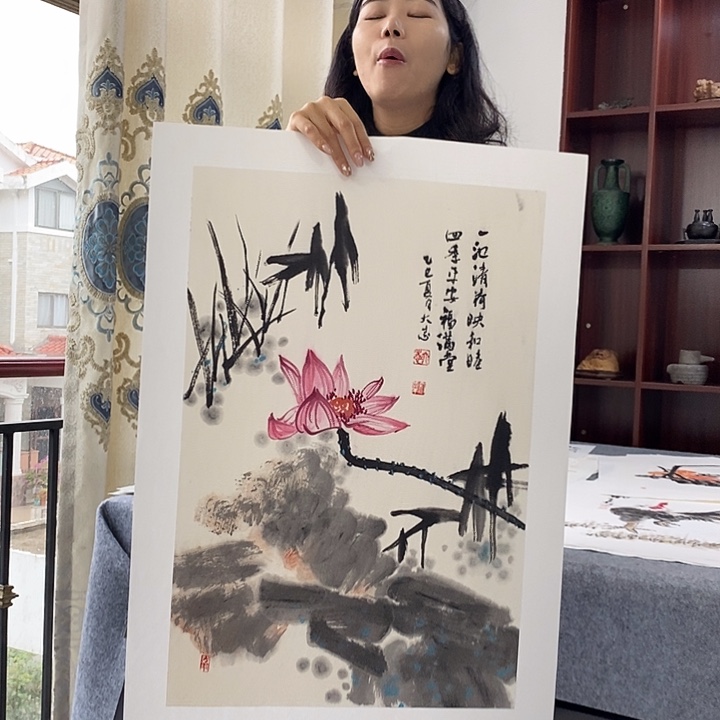 国画纯手绘国画写意作品43*63