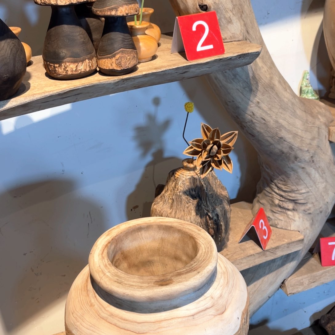 石膏制品香樟木手工迷你小蘑菇摆件