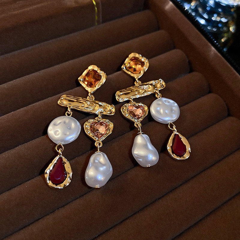  HL032【TITI专属】复古宫廷风流苏法式耳钉