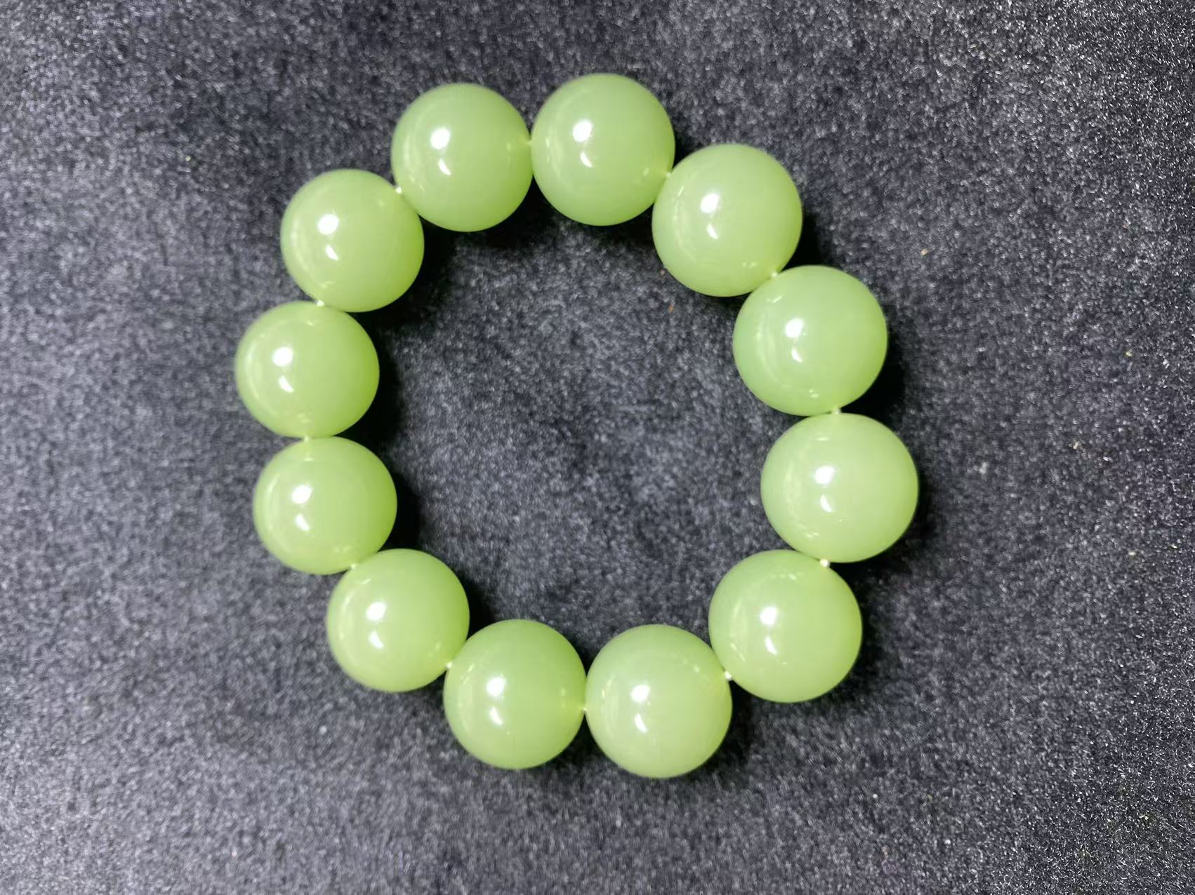 青黄口山料圆珠男女情侣款时尚百搭手串