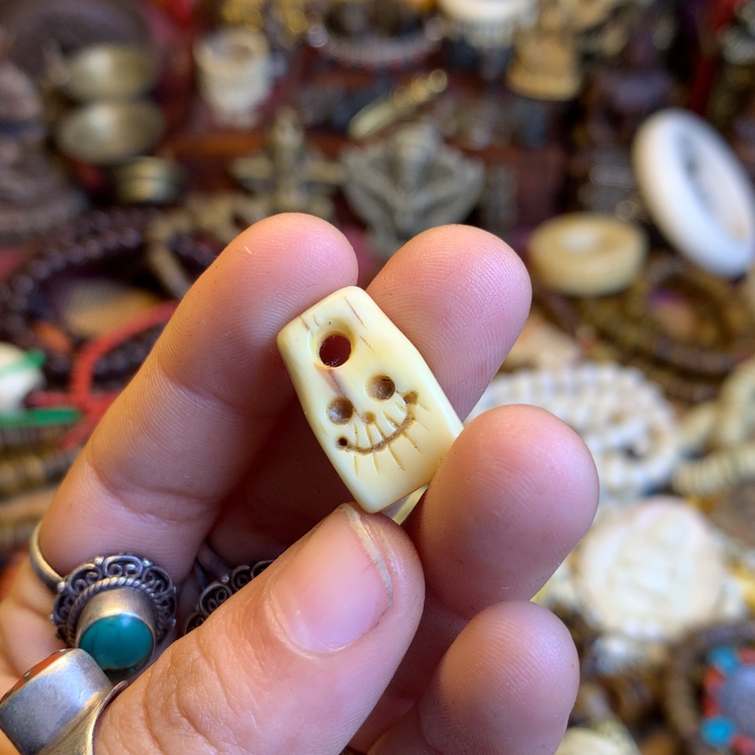 星月菩提吊坠藏传原生态喜马拉雅艺术品