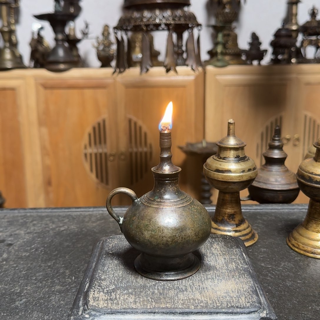 保***帮铜尼泊尔老铜灯小灯