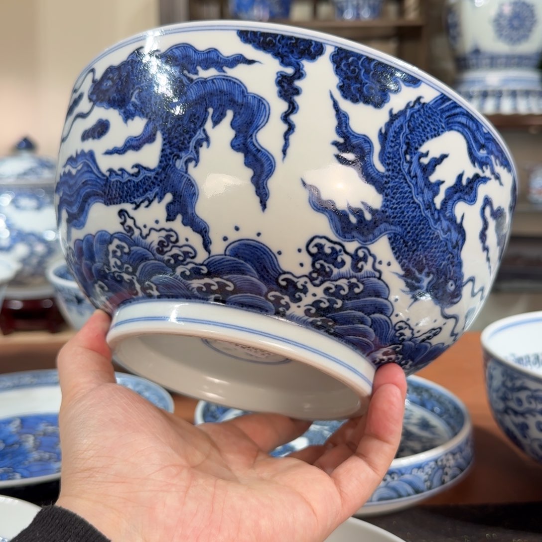 瓷摆件宇泽堂锦鲤大碗