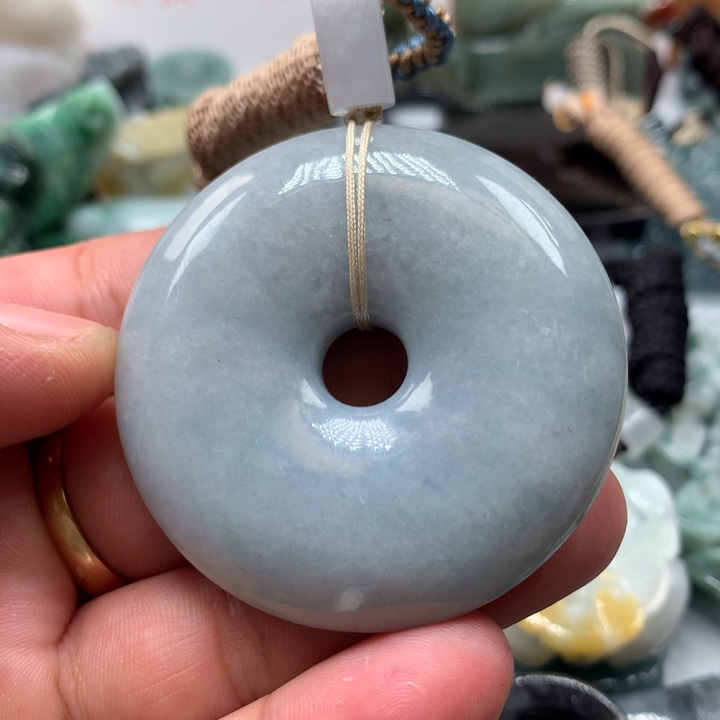 翡翠颈饰未镶嵌保真天然A货翡翠