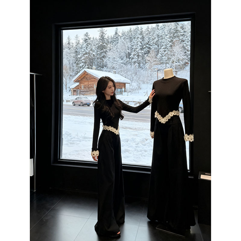 巨好看早秋韩系气质ootd穿搭超火减龄清冷富家千金miu系流行套装