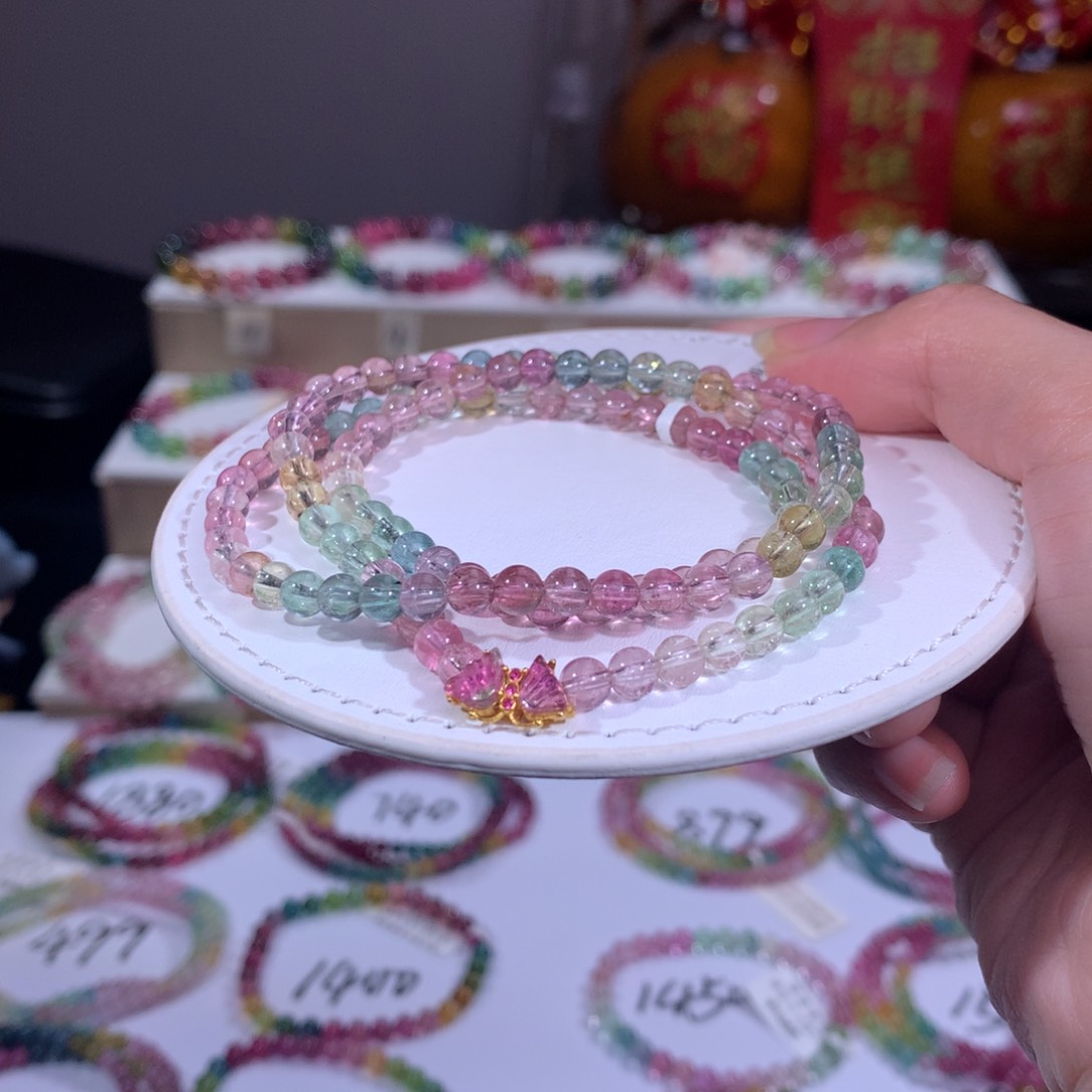 碧玺手链合金碧玺