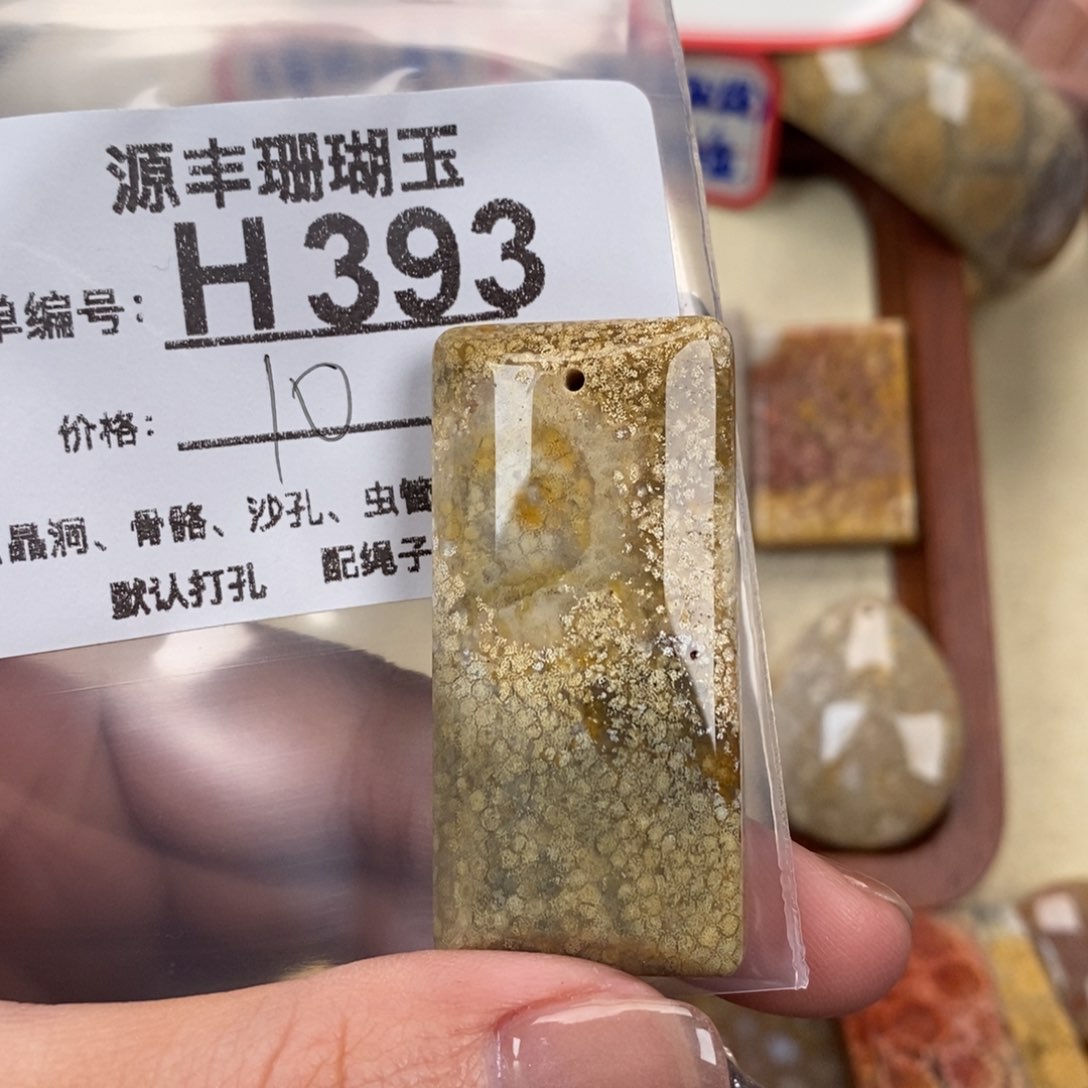 硅化玉颈饰未镶嵌山**人