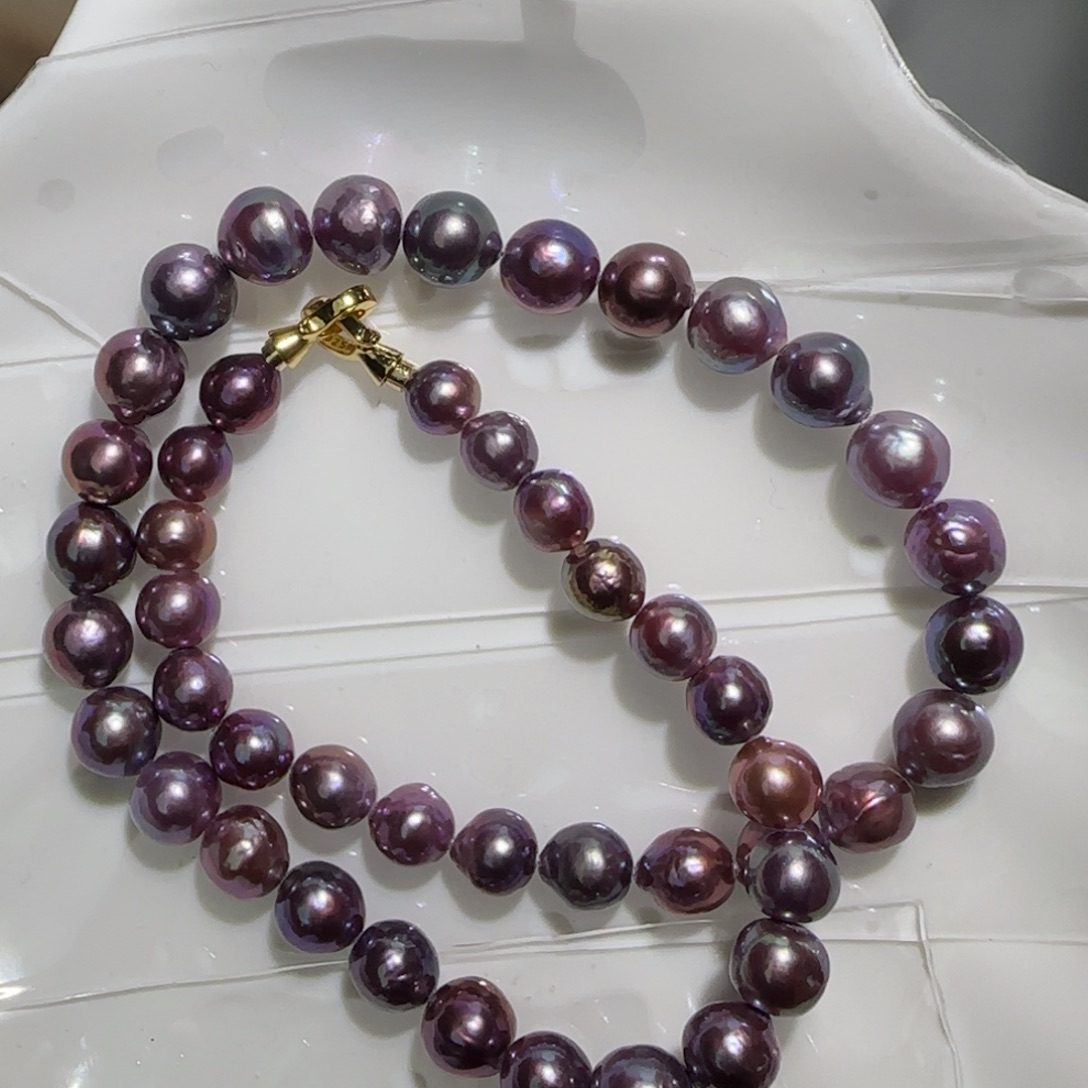 淡水珍珠颈饰银S925镶嵌