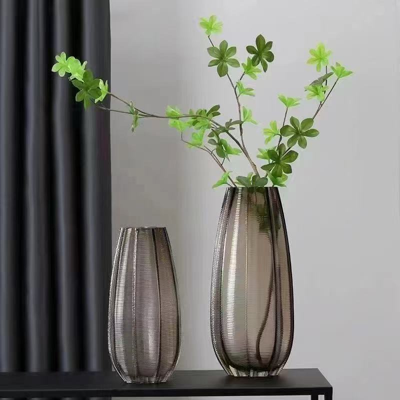 简约美式水培玻璃插花花瓶摆件 家居客厅餐厅电视柜台面花器