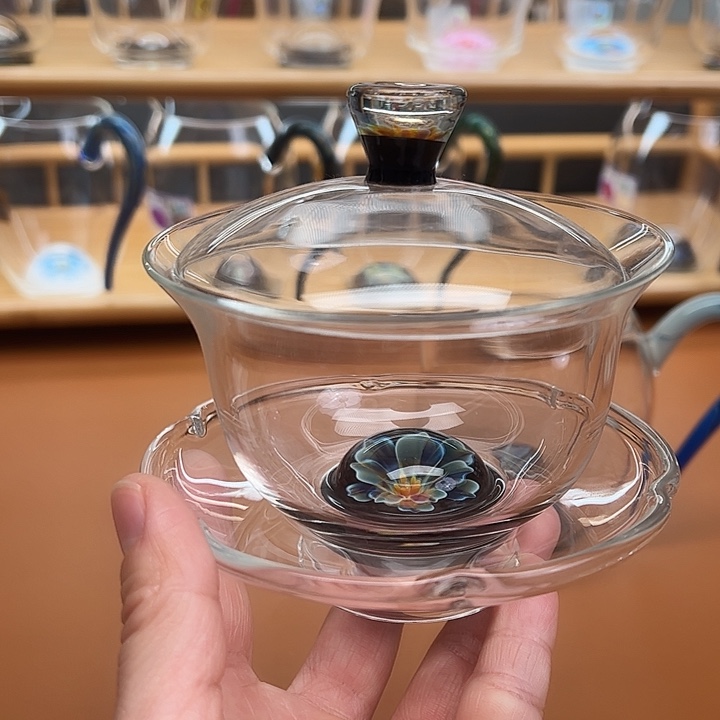 陌***吸管款水晶玻璃花语