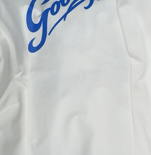 gb蓝色字母宽松短袖