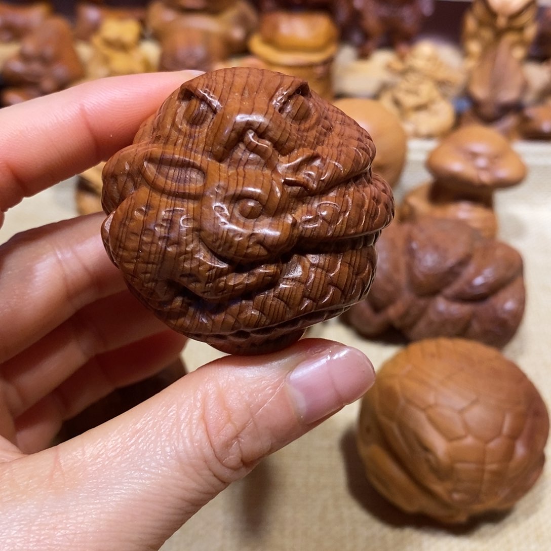 柏木（崖柏）你*的崖柏手把件，蛇