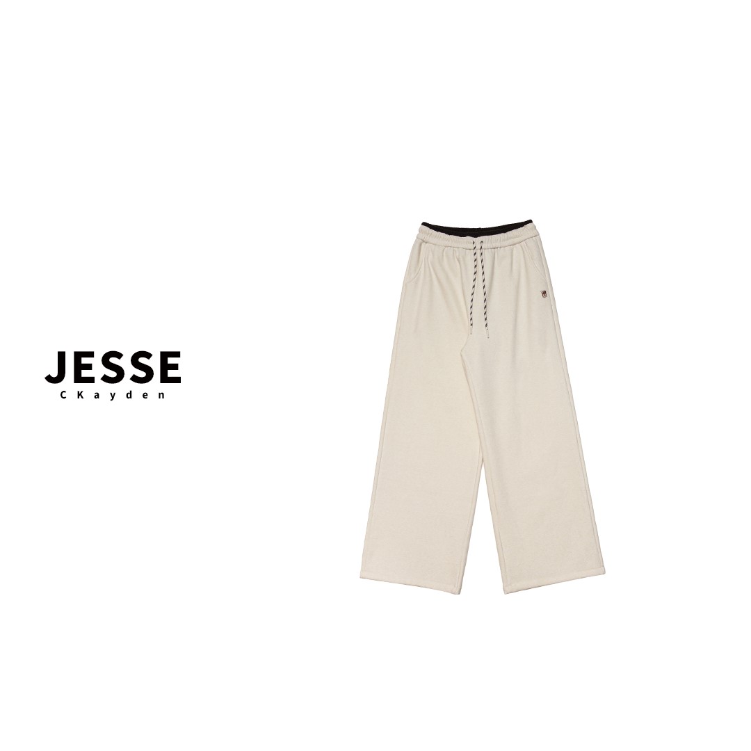 白色黑色 百搭直筒休闲裤针织秋冬卫裤适合长款风衣的裤子SS0575