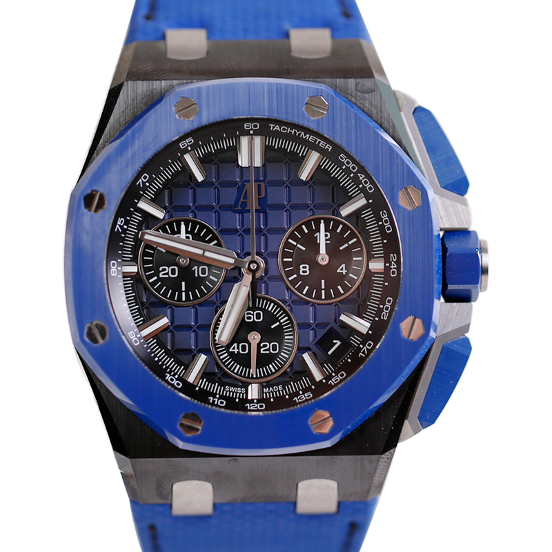 99新 Audemars Piguet/爱彼 皇家橡树离岸型26420CE24全套蓝陶瓷