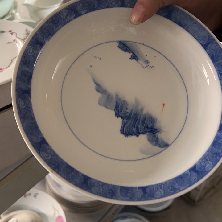 陶拍一发两陶瓷盘8寸