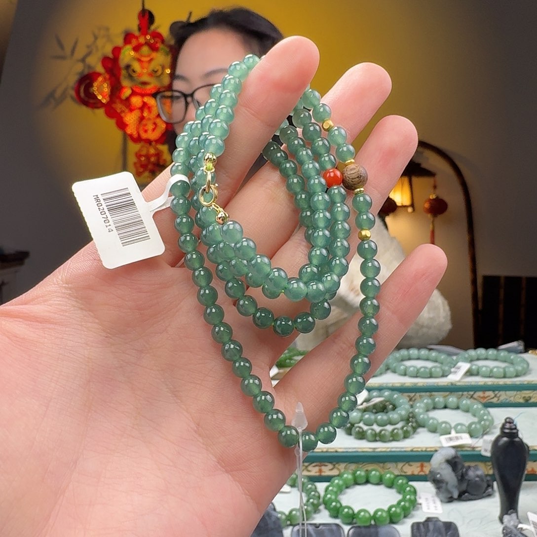 翡翠手链未镶嵌手串