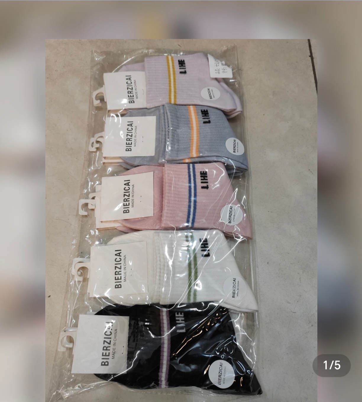 秋冬季女士中筒棉袜时尚百搭透气吸汗休闲袜