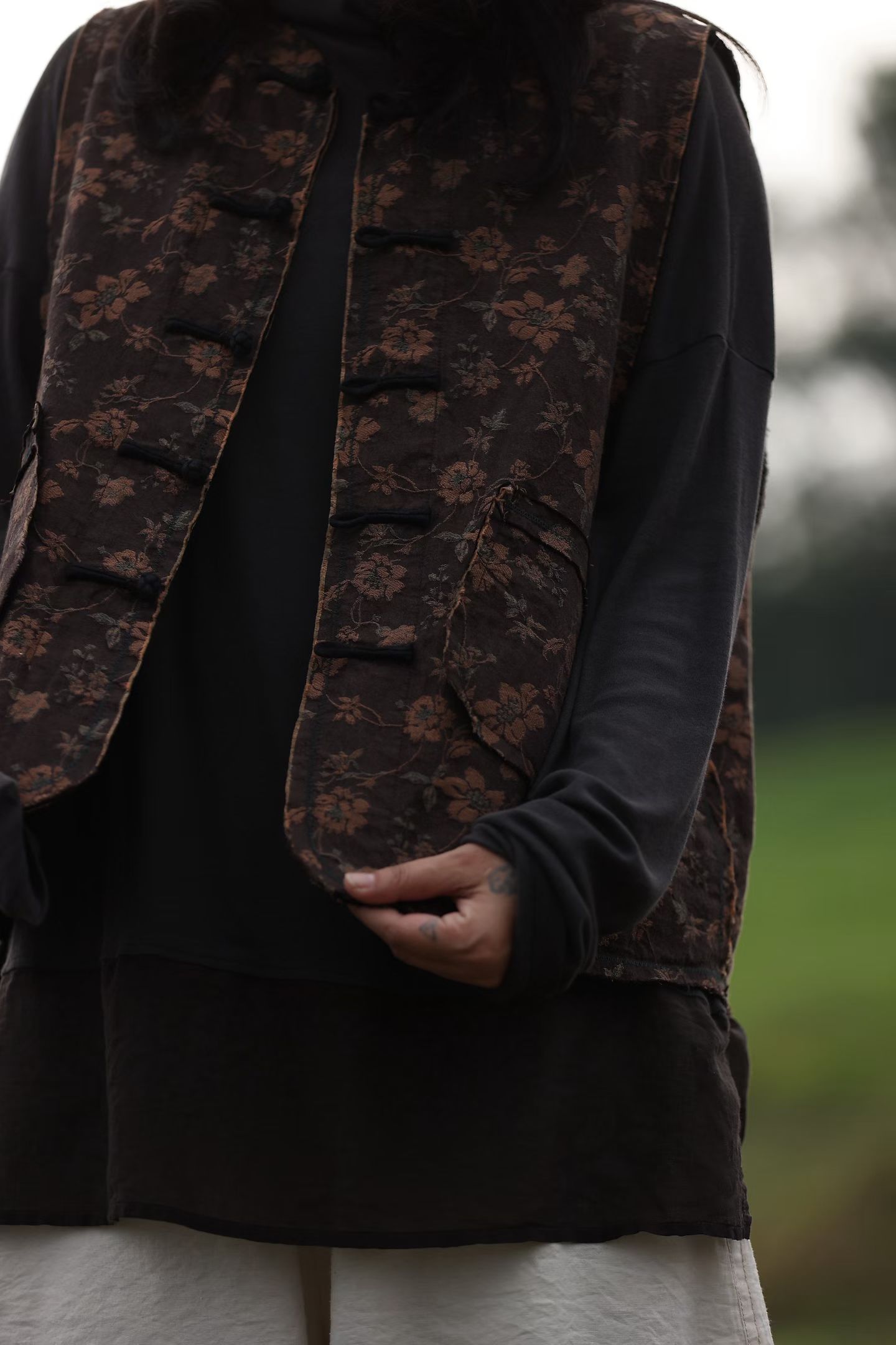 无相布衣分享古澜木马夹宽松中式秋冬马甲民族风厚款女装GB7320