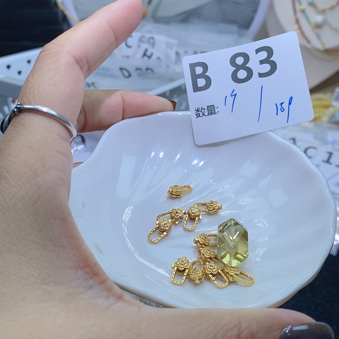 水晶珠宝半成品银S925镶嵌B83