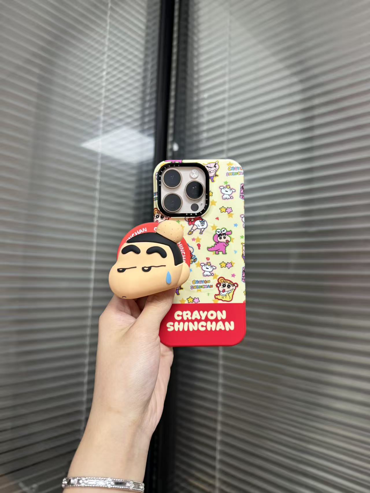 搞怪蜡笔小新菲林磁吸手机壳一套