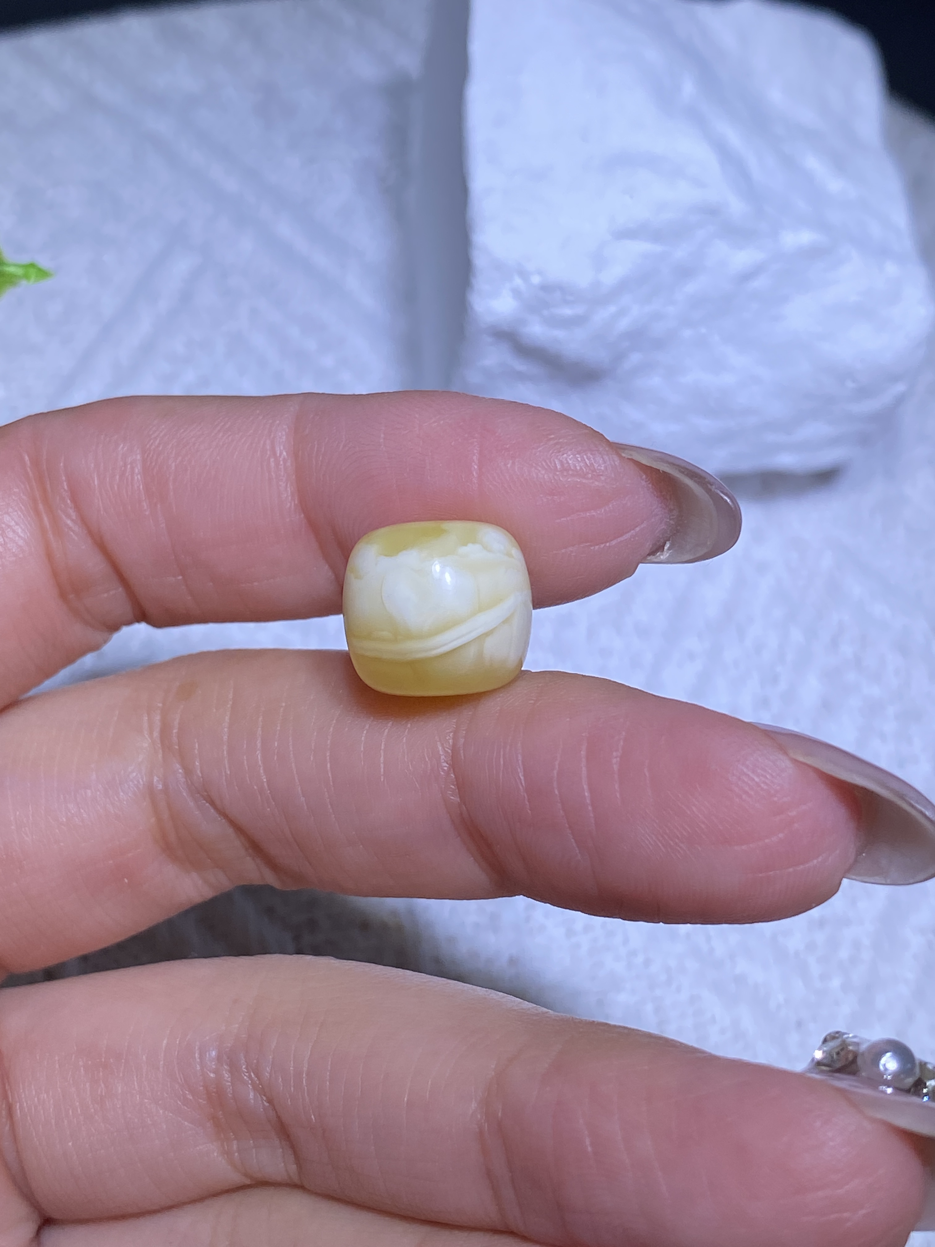 蜜蜡金瓷白蜡精工老型珠12*11mm